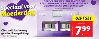 Lidl Cien Cellular beauty geschenkverpakking 2*50ml aanbieding