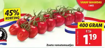 Lidl Zoete romatomaatjes 400g aanbieding