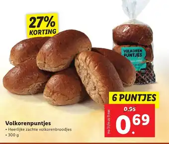 Lidl Volkorenpuntjes 300g aanbieding