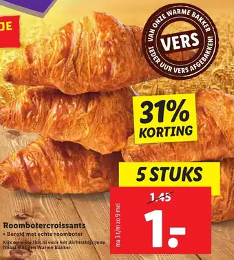 Lidl Roomboter Croissants aanbieding