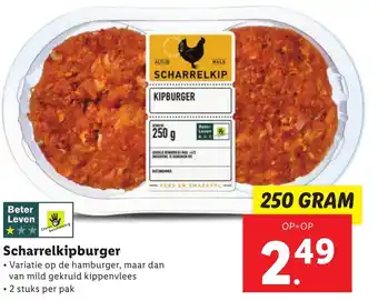 Lidl Scharrelkipburger 250g aanbieding