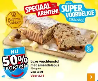 Hoogvliet Luxe vruchtenstol met amandelspijs aanbieding