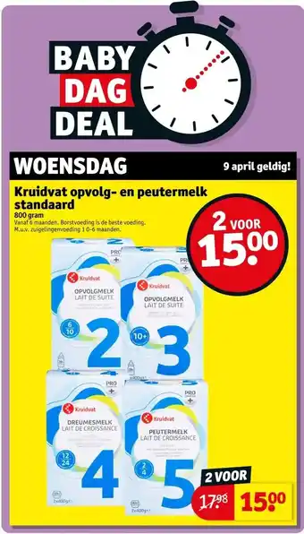 Kruidvat Kruidvat opvolg- en peutermelk standaard aanbieding