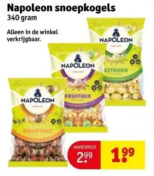 Kruidvat Napoleon snoepkogels 340 gram aanbieding