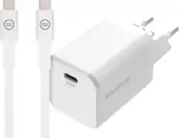 Coolblue BlueBuilt Power Delivery Universele Oplader 65W + usb C oplaadkabel (2m) Wit aanbieding
