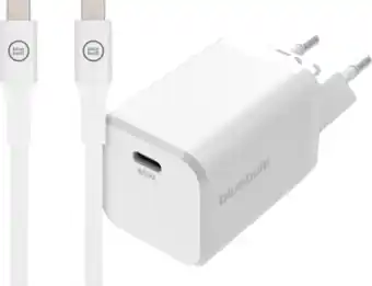 Coolblue BlueBuilt Power Delivery Universele Oplader 65W + usb C oplaadkabel (2m) Wit aanbieding
