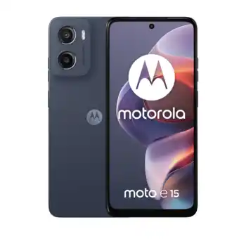 MediaMarkt MOTOROLA Moto E15 - 64GB - Denim Blue - 64 GB Blauw aanbieding