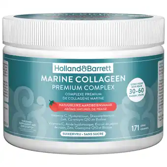 Holland & Barrett Holland & Barrett Marine Collageen Premium Complex Aardbei - 162g aanbieding