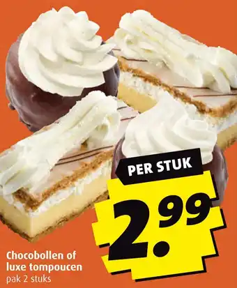 Boni Chocobollen of luxe tompoucen aanbieding