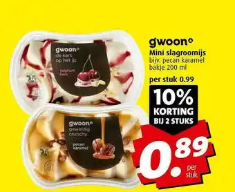 Boni Gwoon Mini Slagrooomijs 10% Korting Bij 2 Stuks aanbieding