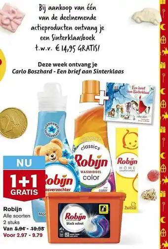 Hoogvliet Robijn 1+1 GRatis aanbieding