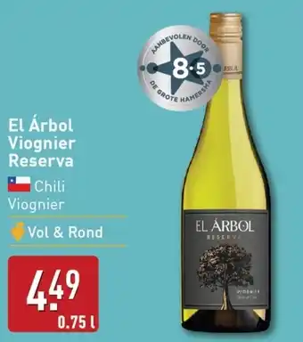 ALDI El Árbol Viognier Reserva aanbieding