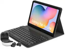MediaMarkt Samsung Galaxy Tab S6 Lite (2024) - 10.4 Inch 64 Gb Grijs Wifi + Met Keyboard Cover & Buds Fe aanbieding