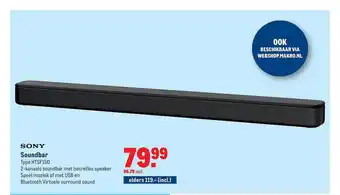 Makro Sony sounbar type HTSF150 aanbieding