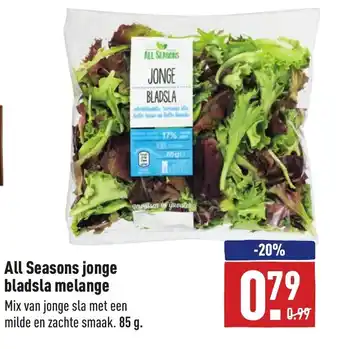 ALDI All Seasons jonge bladsla melange 85g aanbieding