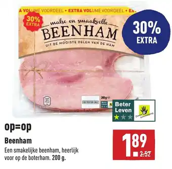 ALDI Beenham 200g aanbieding