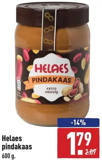 ALDI Helaes pindakaas 600g aanbieding