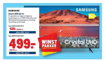 Makro Samsung smart UHD led-tv type UE55TU7020 (55") aanbieding