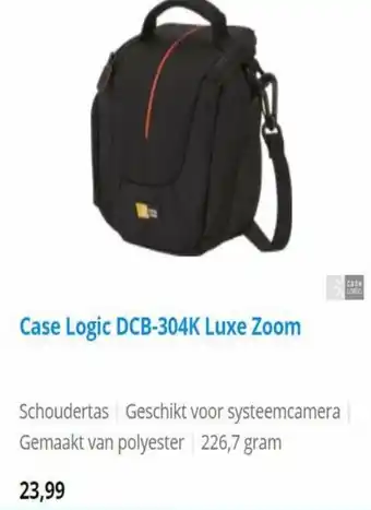 Coolblue Case Logic DCB-304K Luxe Zoom 226.7g aanbieding