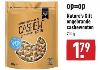 ALDI Nature's Gift ongebrande cashewnoten 200g aanbieding