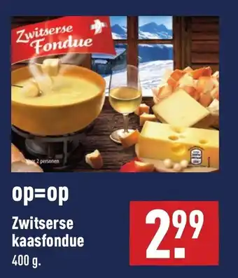 ALDI Zwitserse kaasfondue 400g aanbieding