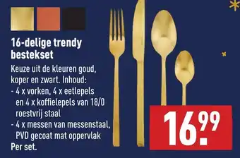 ALDI 16-delige trendy bestekset aanbieding