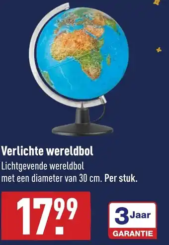 ALDI Verlichte wereldbol aanbieding