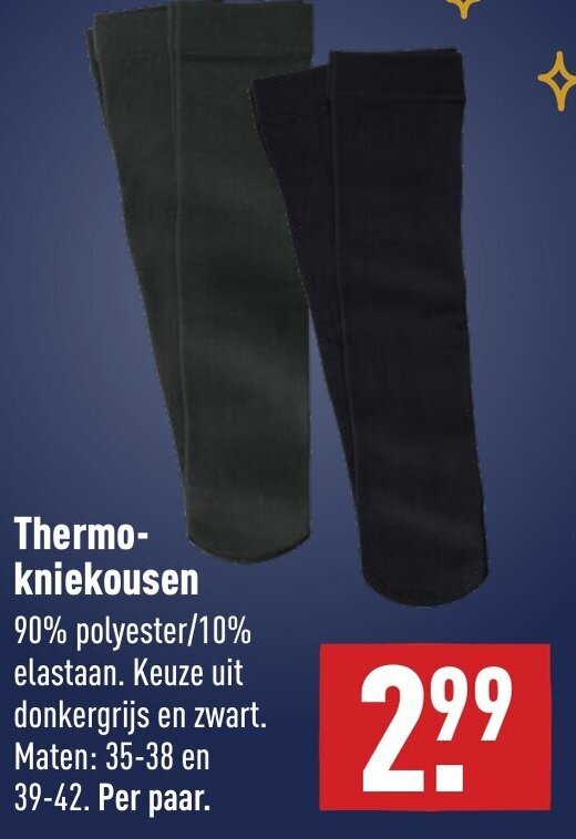 Thermo kniekousen aanbieding bij ALDI