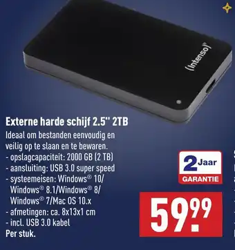 ALDI Extreme harde schijf 2.5" 2TB aanbieding