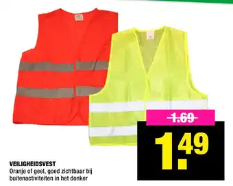 Big Bazar Veiligheidsvest oranje of geel aanbieding