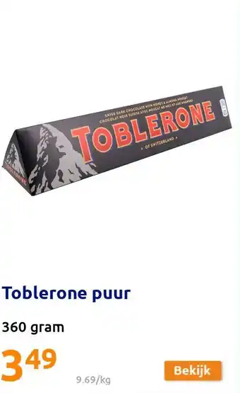 Action Toblerone puur aanbieding