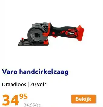 Action Varo handcirkelzaag aanbieding