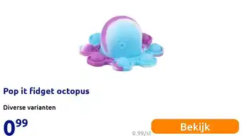 Action Pop it fidget octopus aanbieding