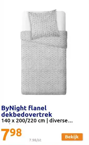 Action ByNight flanel dekbedovertrek aanbieding