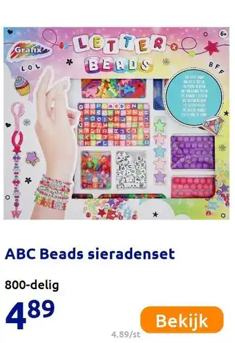 Action ABC Beads sieradenset aanbieding