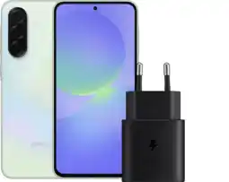 Coolblue Samsung Galaxy A36 256GB Groen 5G + Samsung Oplader 25 Watt Zwart aanbieding