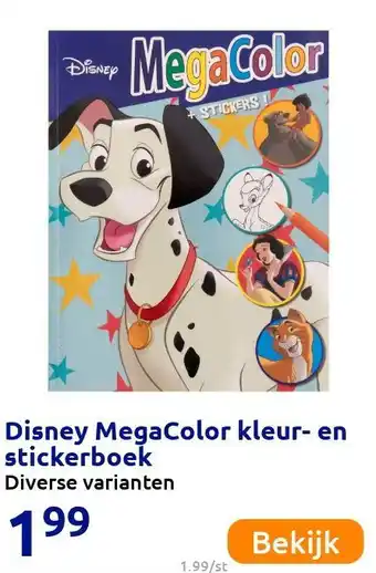 Action Disney MegaColor kleur- en stickerboek aanbieding