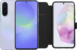 Coolblue Samsung Galaxy A36 128GB Paars 5G + BlueBuilt Book Case Zwart aanbieding