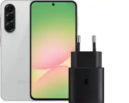 Coolblue Samsung Galaxy A56 128GB Grijs 5G + Samsung Oplader 25 Watt Zwart aanbieding