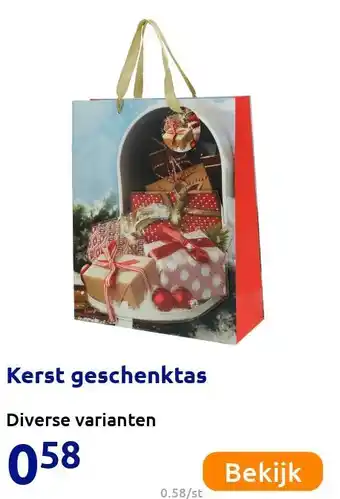 Action Kerst geschenktas aanbieding