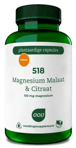 De Online Drogist AOV 518 Magnesium Malaat & Citraat Capsules aanbieding