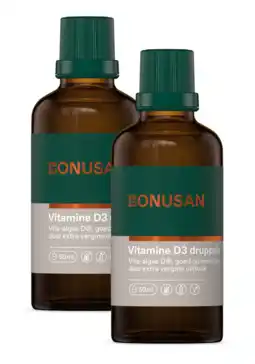 De Online Drogist Bonusan Vitamine D3 Druppels Duoverpakking aanbieding