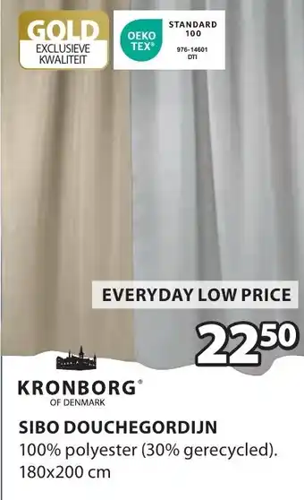 Jysk Sibo douchegordijn aanbieding