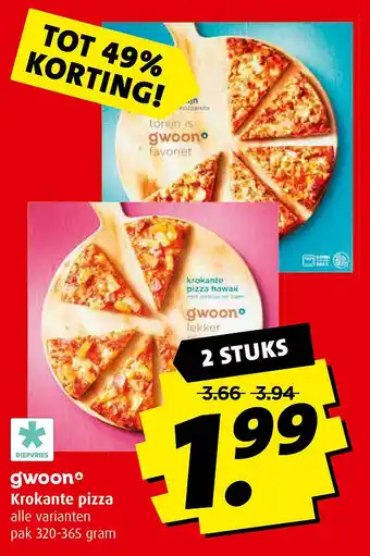 Boni gwoon Krokante pizza aanbieding