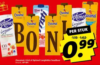 Boni Chocomel, Fristi of Optimel Langlekker houdbaar aanbieding