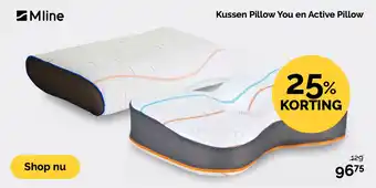 Beter Bed Mline Kussen Pillow You en Active Pillow aanbieding