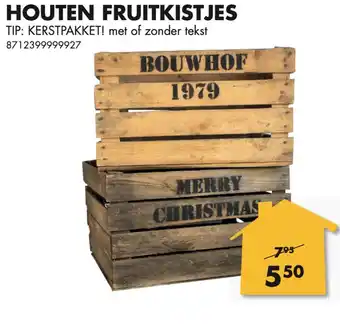 Bouwhof HOUTEN FRUITKISTJES TIP: KERSTPAKKET! met of zonder tekst aanbieding