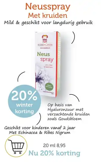 De Rode Pilaren Neusspray Met kruiden aanbieding