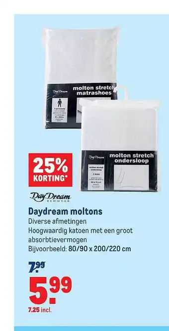 Makro Daydream moltons 80/90x200/220cm aanbieding