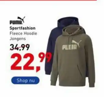 Intersport Sportfashion Fleece Hoodie Jongens aanbieding